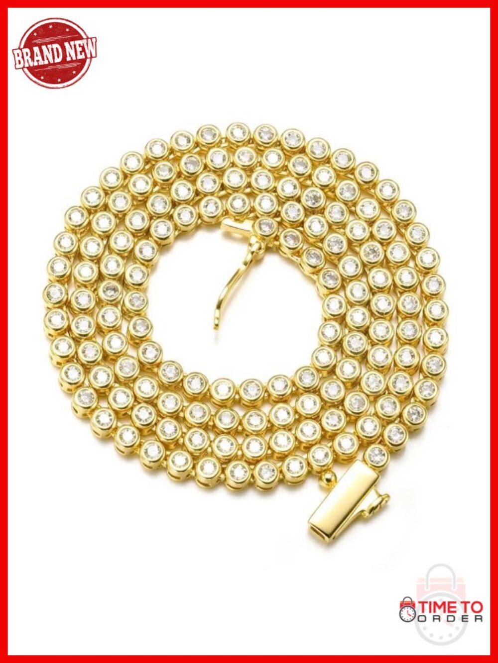 Gold Crystal Tennis Necklace - Women Jewelry Necklaces